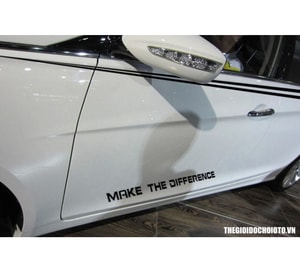 Decal tem dán trang trí sườn xe ô tô Make The Diffirence MS-97