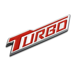Logo chữ Turbo dán xe ô tô ( mẫu 3 ) MS-115