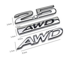 Tem 3d chữ AWD , chữ 2.5 dán xe ô tô ( mẫu 2 ) MS-93