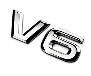 Tem 3d chữ V6 dán xe ô tô (mẫu 1) MS-88