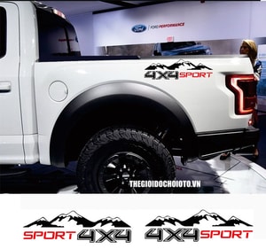 Tem 4x4 sport dán trang trí xe ô tô bán tải ms-205