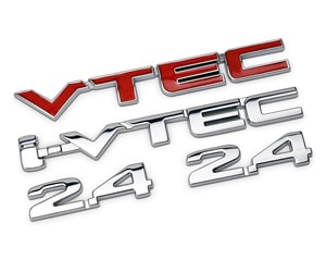 Logo tem chữ Vtec i-vtec 2.4 dán xe ô tô Honda ms-204