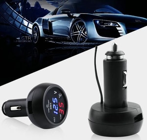 Tẩu đo nhiệt độ đo điện áp ô tô