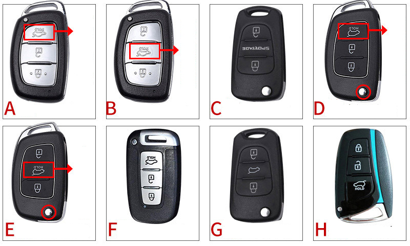Bao da chìa khóa ô tô hyundai 3 nút  ( mẫu 9 )