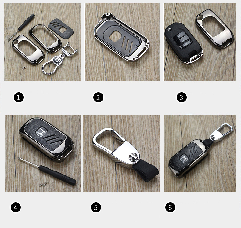 Ốp chìa khóa ô tô Honda kim loại cho Honda CRV, Honda City ...
