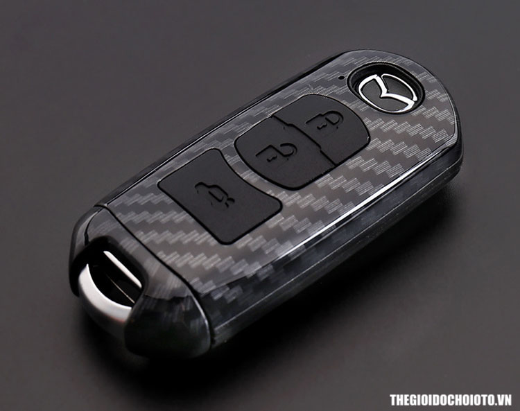 Ốp chìa khóa ô tô mazda carbon cho xe mazda cx5, mazda 2, mazda 3, mazda 5