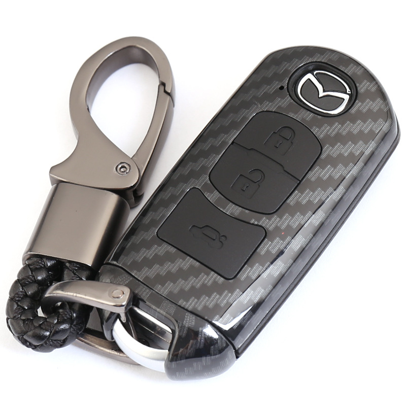 Ốp chìa khóa ô tô mazda carbon cho xe mazda cx5, mazda 2, mazda 3, mazda 5