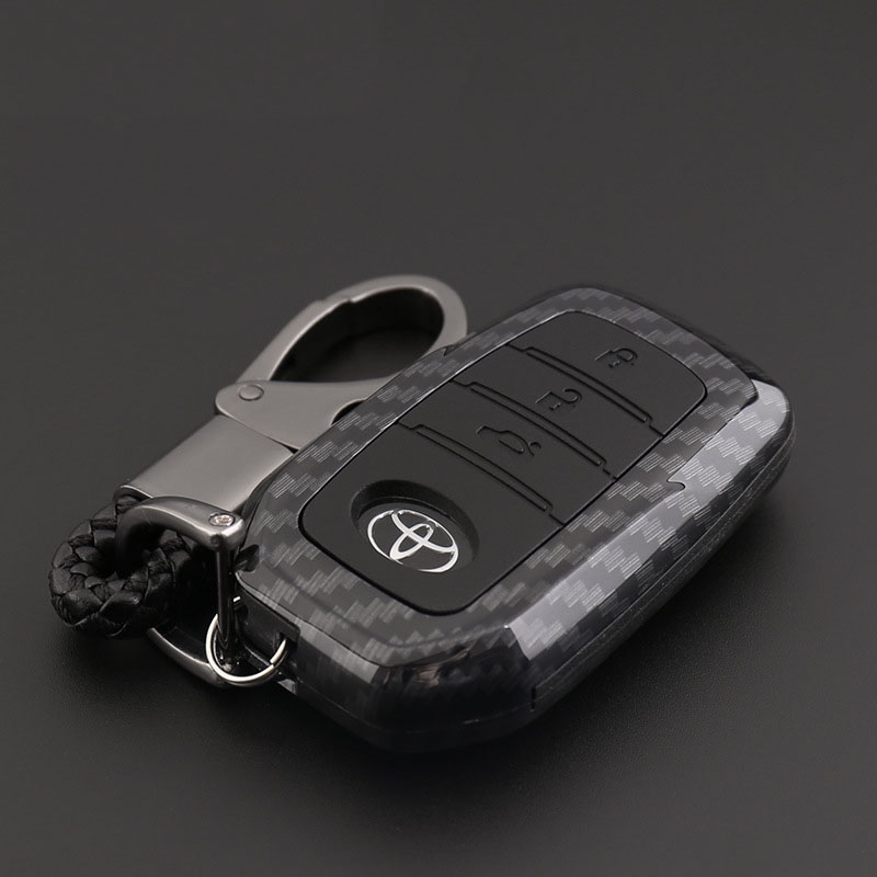 Ốp chìa khóa carbon cho xe Toyota ( mẫu 1 )