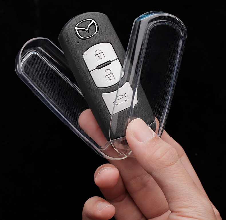 Ốp bọc chìa khóa kim loại kèm TPU cho  ô tô Mazda CX5, Mazda 3, Mazda 6