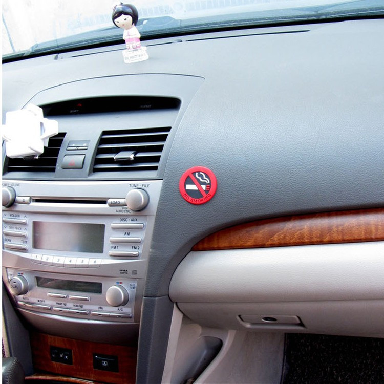 5 Miếng tem dán 3D không hút thuốc No Smoking bằng cao su dán xe ô tô