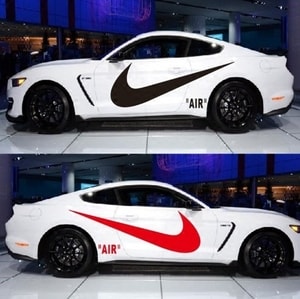 Bộ tem biểu tượng Nike dán trang trí sườn xe ô tô ms-198