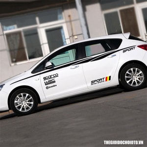 Bộ tem WRC Sport dán trang trí sườn xe ô tô ms-207