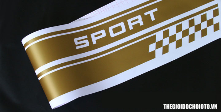 Dải tem Sport dán trang trí sườn xe ô tô