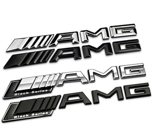 Decal logo 3d kim loại chữ nổi AMG dán xe ô tô Ms-185