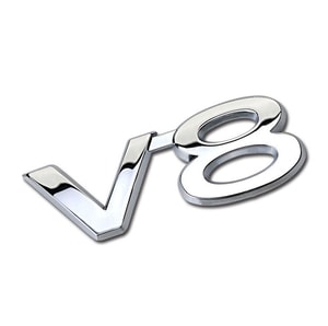 Logo Chữ V8 dán xe ô tô ( ms-380)