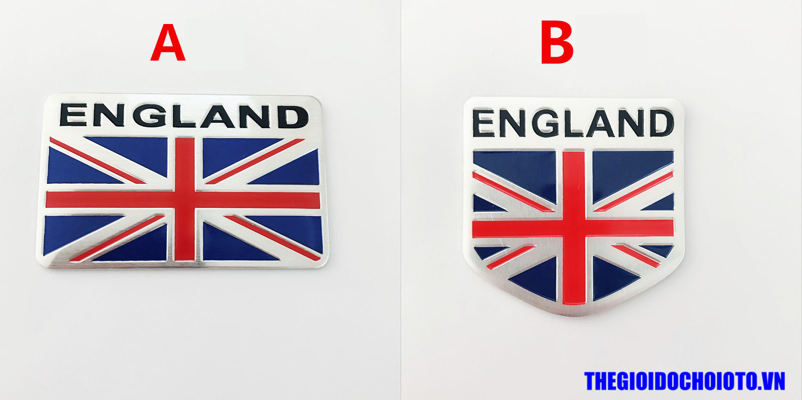 Logo kim loại cờ Anh dán xe ô tô