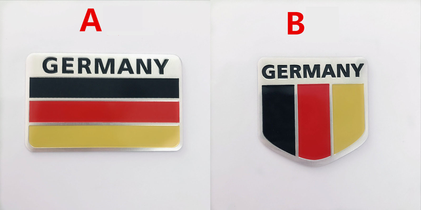 Logo kim loại cờ Đức dán xe ô tô