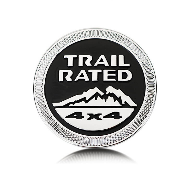 Logo 3D kim loại Trail rate dán trang trí xe ô tô ms-359