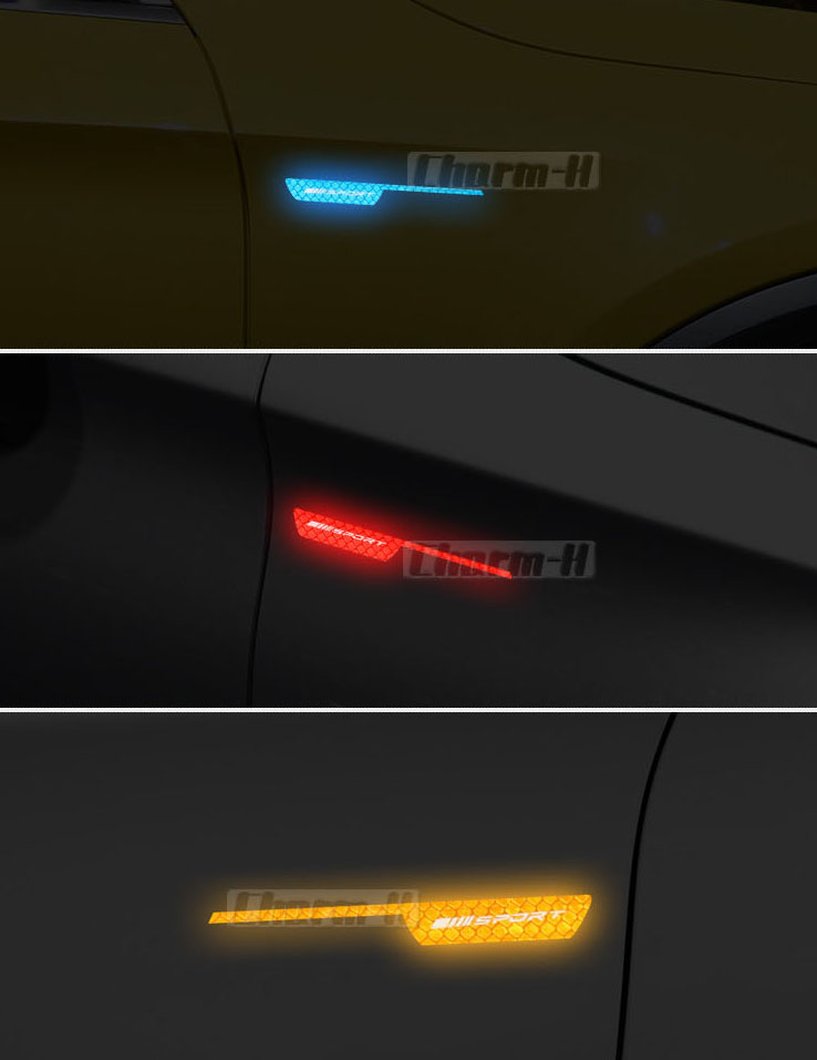 Miến tem phản quang dán sườn xe ô tô trang trí cảnh báo (mẫu 1)
