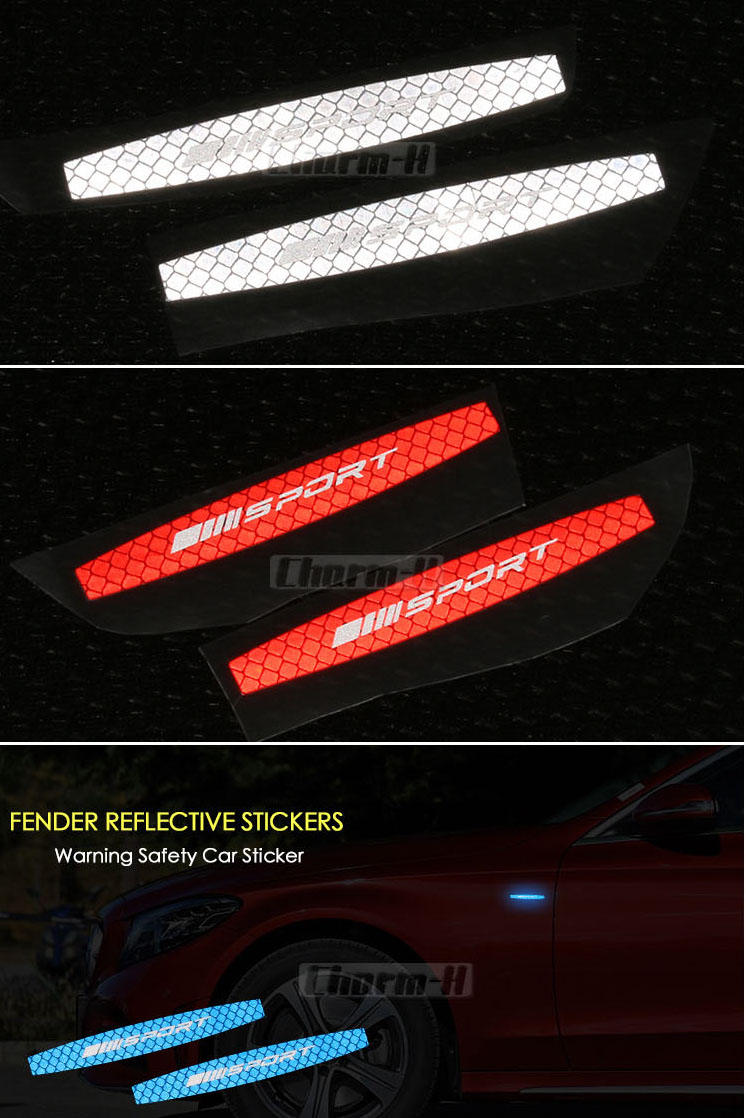 Miến tem phản quang dán sườn xe ô tô trang trí cảnh báo (mẫu 2)