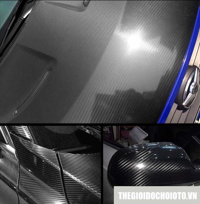 Phim decal carbon 5D sáng bóng dán nội thất ô tô