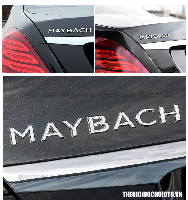 Tem Chữ 3d Maybach dán đuôi xe ô tô