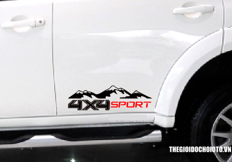 Tem 4x4 sport dán trang trí xe ô tô bán tải