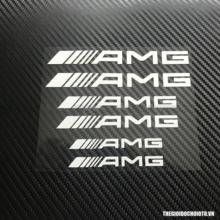 Tem AMG chịu nhiệt dán phanh xe Mercedes  phản quang