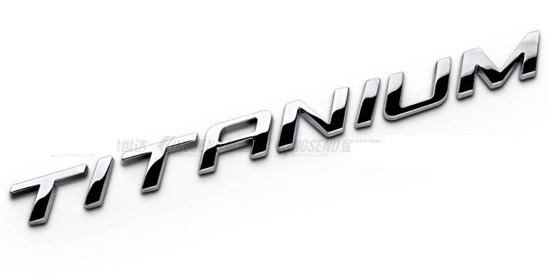 Bộ chữ nổi Titanium kim loại dán trang trí xe ô tô