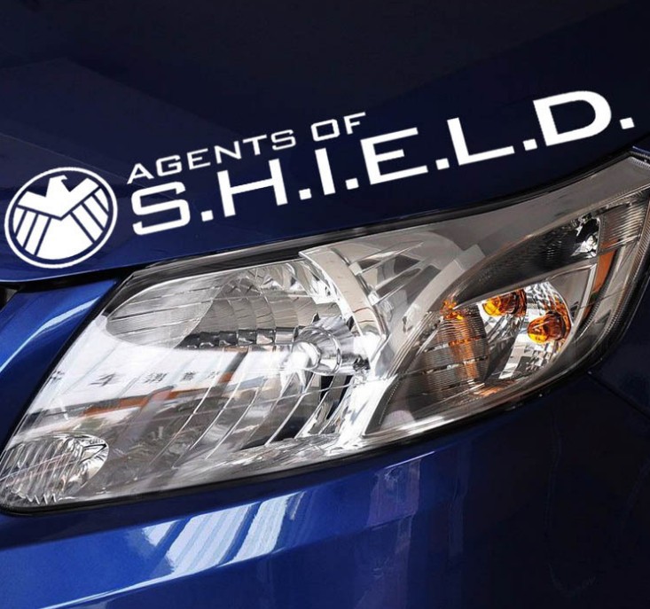 Tem chữ Agents of Shield dán trang trí ô tô