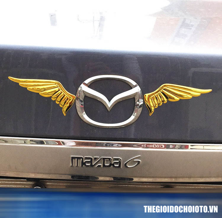 Tem decal đôi cánh dán trang trí logo ô tô ( mẫu 3)