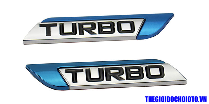 Tem logo Turbo dán xe ô tô