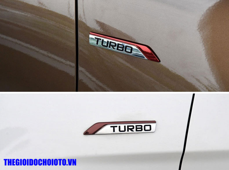 Tem logo Turbo dán xe ô tô