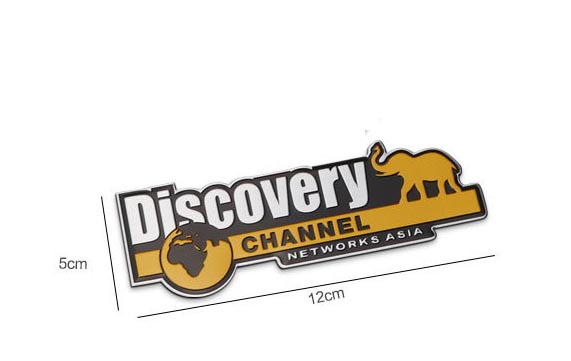 Tem logo Discovery kim loại dán xe ô tô