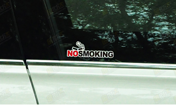 Tem Không hút thuốc No Smoking (mẫu 2) dán xe ô tô