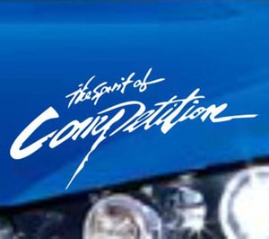 Tem dán xe ô tô The spirit of Competition, tem dán nắp capo ô tô ms-18