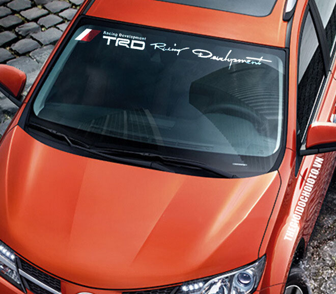 Dải Tem Decal TRD dán kính lái ô tô phong cách thể thao