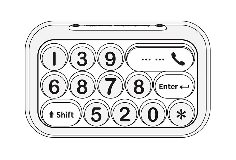 Bảng số điện thoại ô tô phong cách bàn phím máy tính ( mẫu 52 )