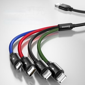 Cáp sạc điện thoại 1 ra 4 đầu chính hãng baseus