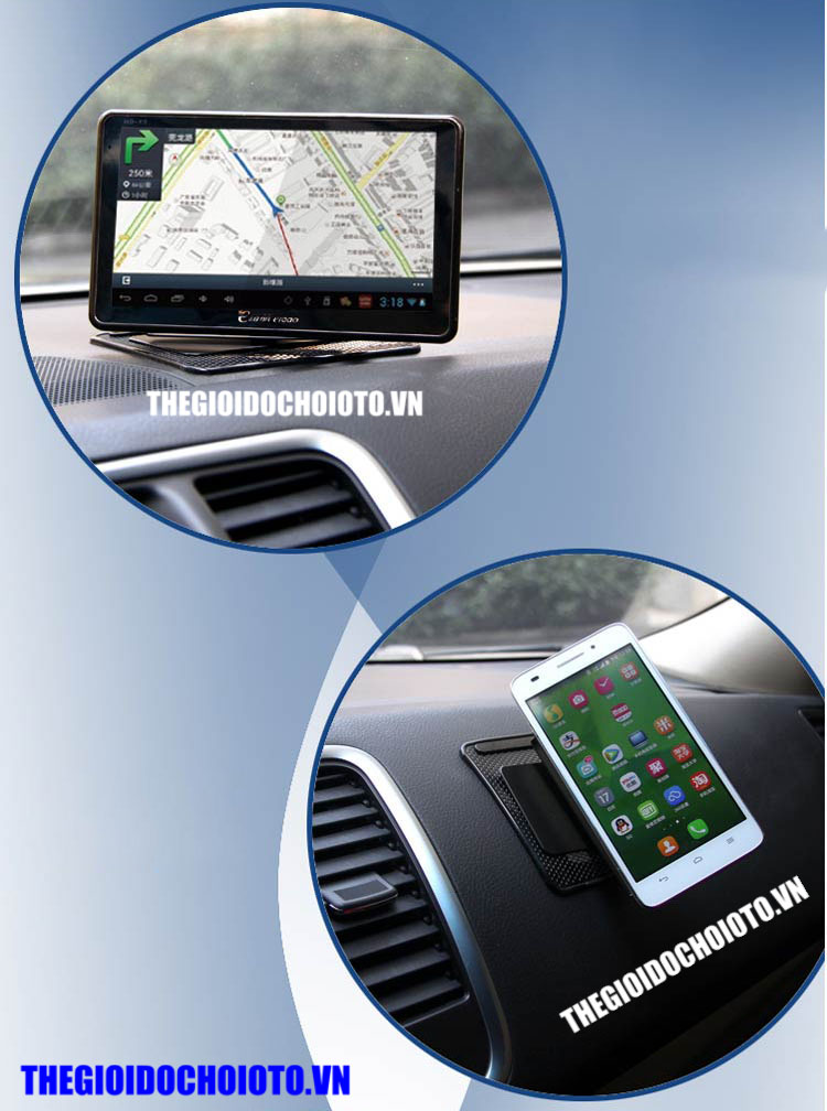 Giá đỡ điện thoại trên ô tô, kim loại kết hợp tấm dính cao su, xoay 360 độ (mẫu 6)