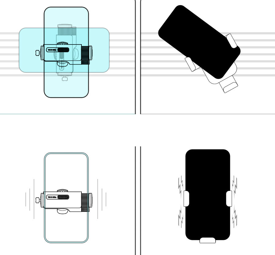 Giá đỡ điện thoại kẹp cửa gió điều hòa ô tô ( mẫu 102 )