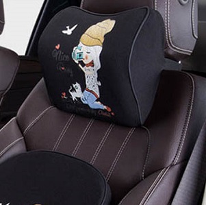 Bộ gối tựa đầu và gối tựa lưng ô tô cao su non mẫu 2
