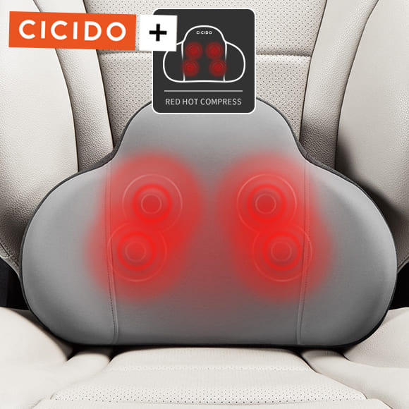 Gối tựa lưng ghế massage ô tô cao cấp Cicido có hồng ngoại