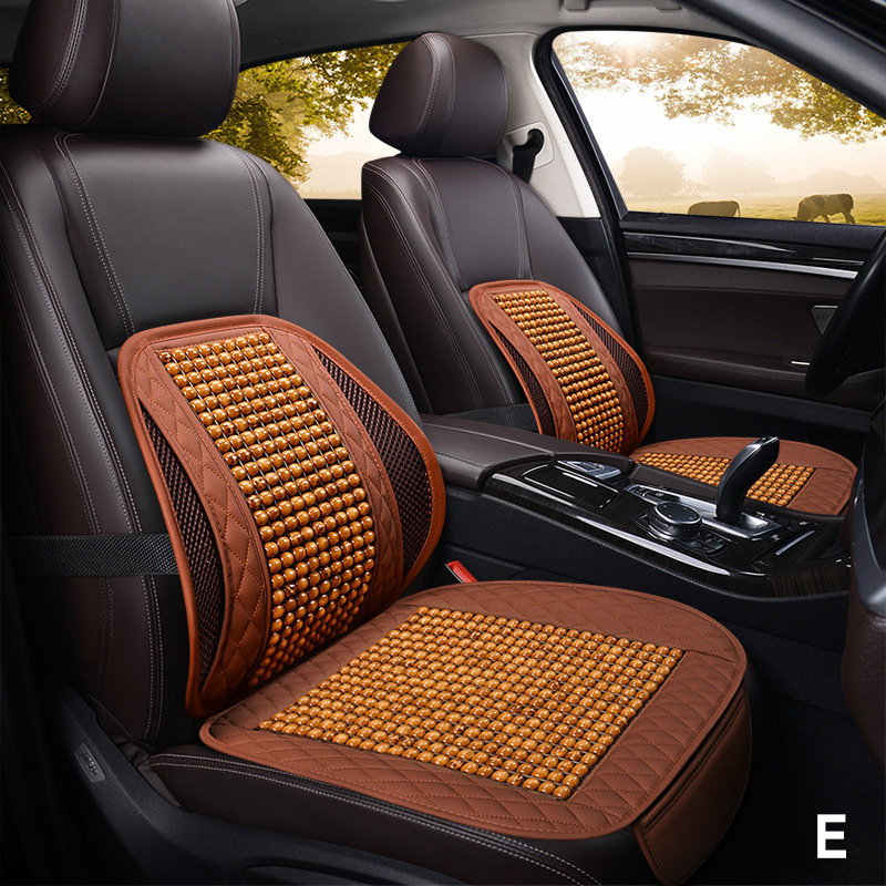 Tấm lót ghế và tựa lưng ô tô có hạt gỗ massage cao cấp