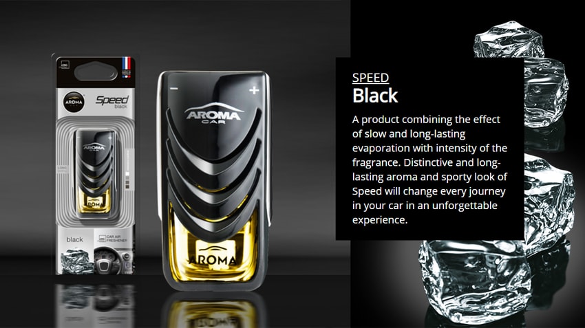 Nước hoa kẹp cửa gió ô tô Aroma Speed Black Pháp