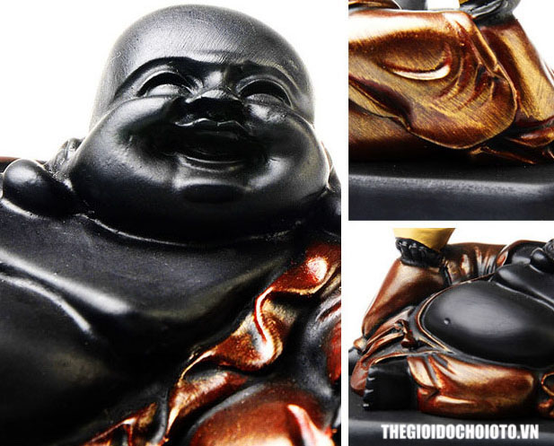 Tượng Phật Di lặc để xe ô tô chế tạo từ than hoạt tính (mẫu 2)
