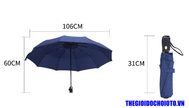 Ô ngắn gập tự động 10 nan