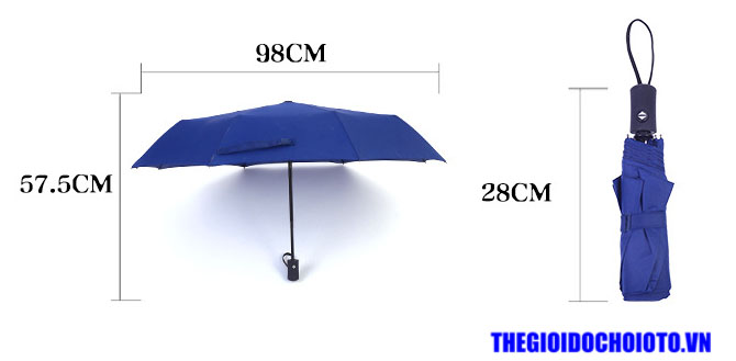 Ô ngắn gập tự động 8 nan