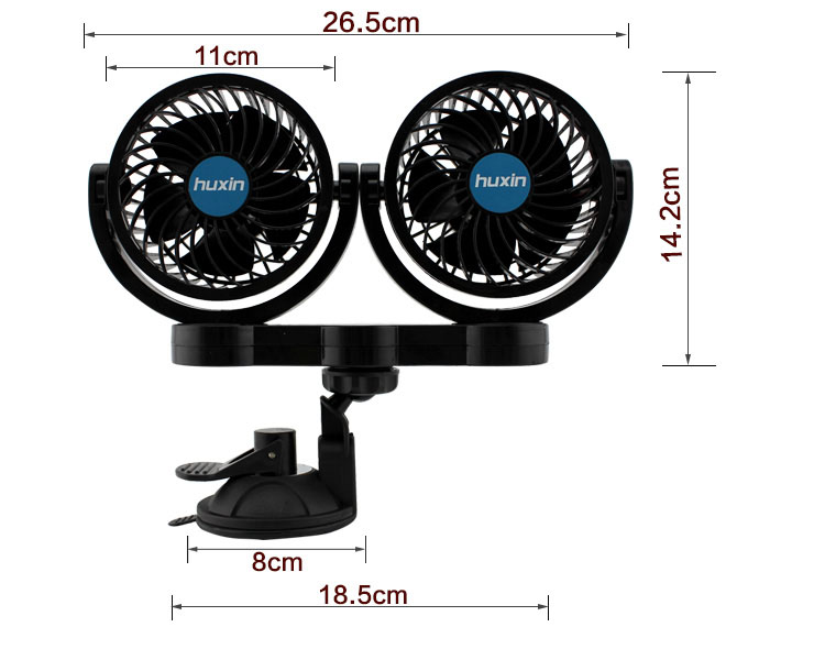 Quạt đôi 12V, 24V cho ô tô
