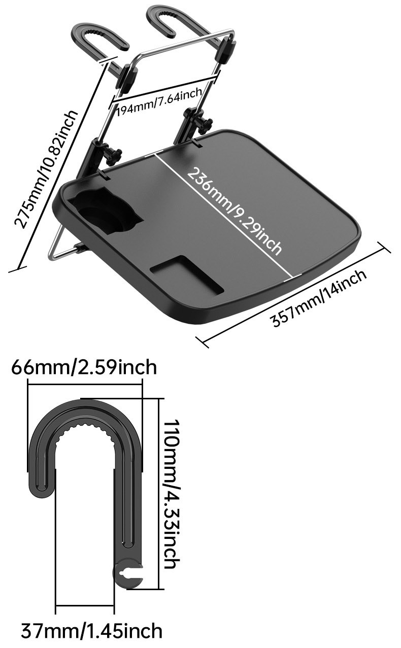 Bàn treo sau ghế ô tô để laptop, đề đồ ăn ( mẫu 5 )